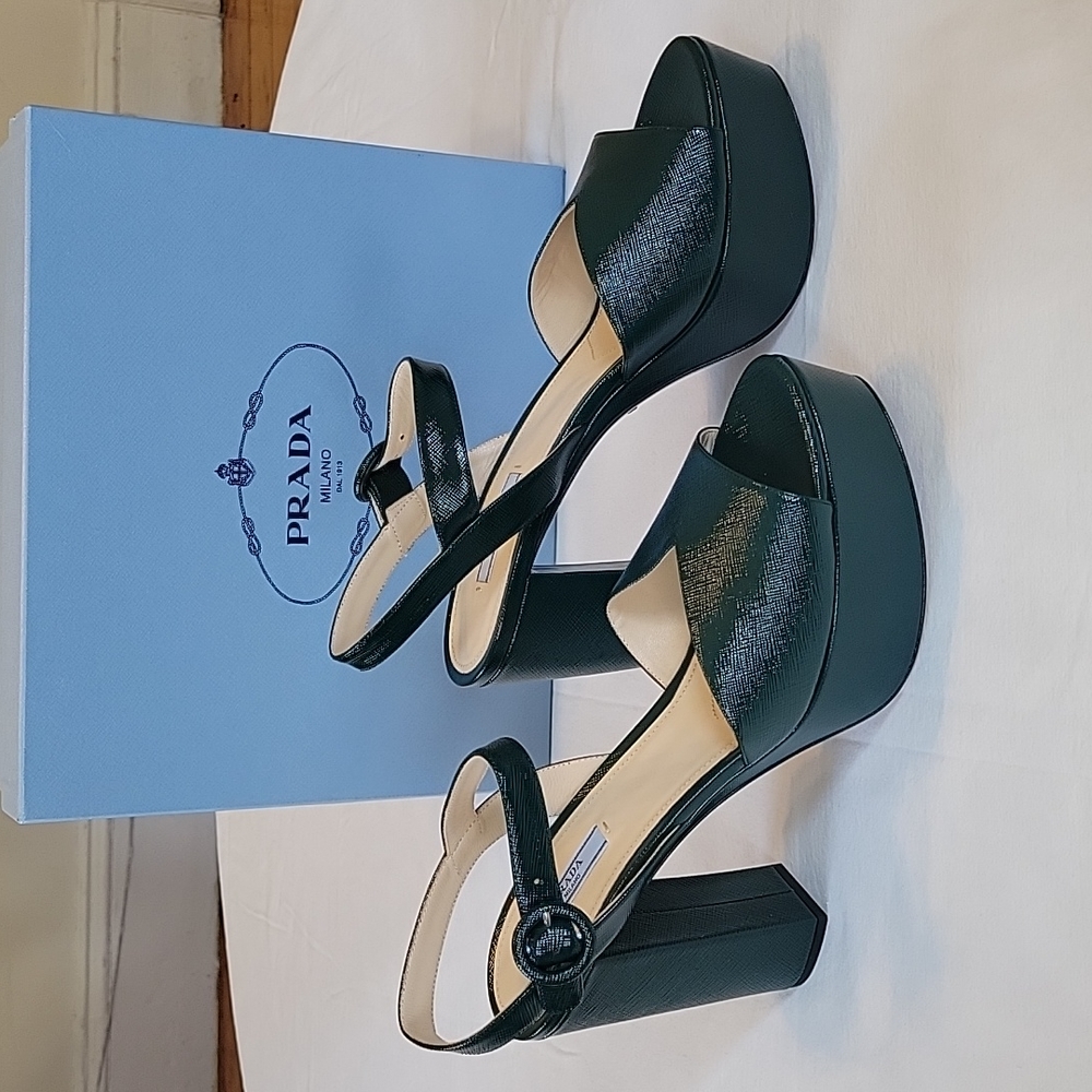 Prada patent leather sandals